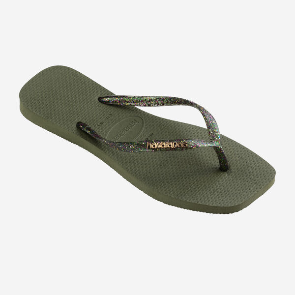 havaianas 哈瓦仕 巴西人字拖 官方唯一授權 女款 方形鐵牌亮粉綠-細節圖4