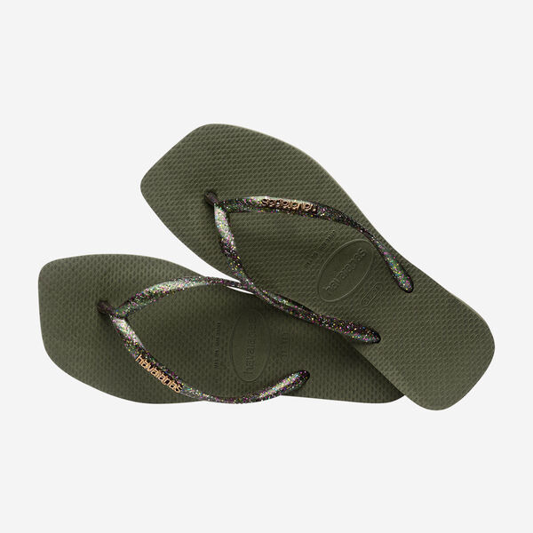 havaianas 哈瓦仕 巴西人字拖 官方唯一授權 女款 方形鐵牌亮粉綠 238257-0869-細節圖2