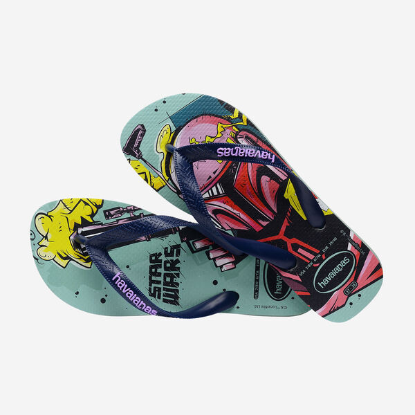 havaianas 哈瓦仕 巴西人字拖 官方唯一授權 男款 星戰綠藍 235185-3507-細節圖2