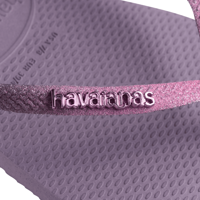 havaianas 哈瓦仕 巴西人字拖 官方唯一授權 女款 方形亮粉紫-細節圖5