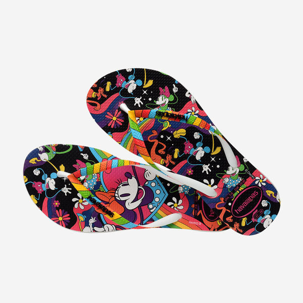havaianas 哈瓦仕 巴西人字拖 官方唯一授權 女款 米妮彩黑 4147020-0198-細節圖2