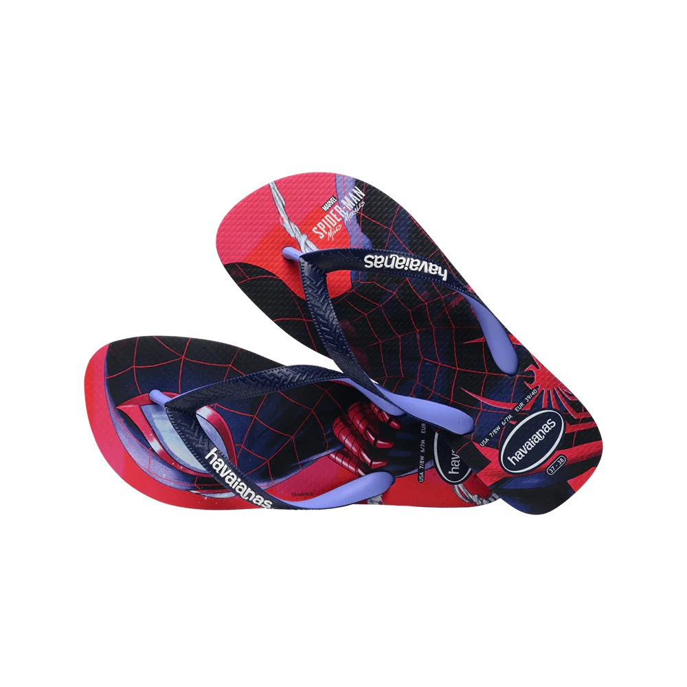 havaianas 哈瓦仕 巴西人字拖 官方唯一授權 男款 蜘蛛人藍紅 239511-5063-細節圖3