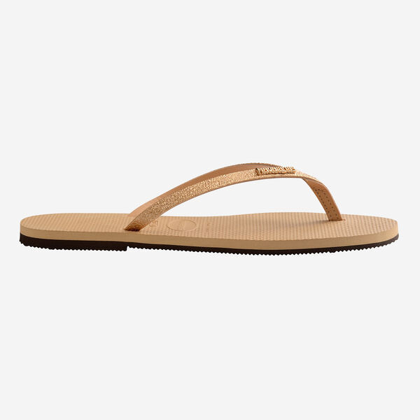 havaianas 哈瓦仕 巴西人字拖 官方唯一授權 女款 皮革亮粉金238041-0570-細節圖4