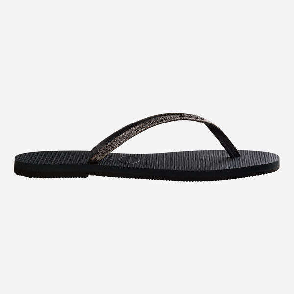 havaianas 哈瓦仕 巴西人字拖 官方唯一授權 女款 皮革亮粉黑238041-0090-細節圖4