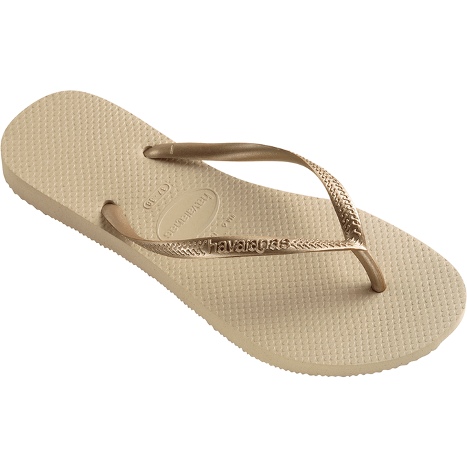 havaianas 哈瓦仕 巴西人字拖 官方唯一授權 女款 Slim淺金-細節圖3