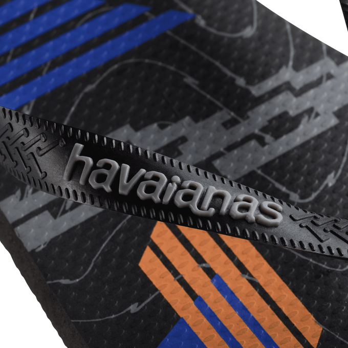 havaianas 哈瓦仕 巴西人字拖 官方唯一授權 男款 斜線黑 233358-7663-細節圖3