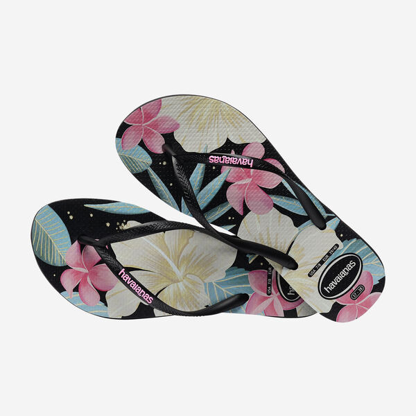 havaianas 哈瓦仕 巴西人字拖 官方唯一授權 女款 扶桑花黑 239848-1191-細節圖2