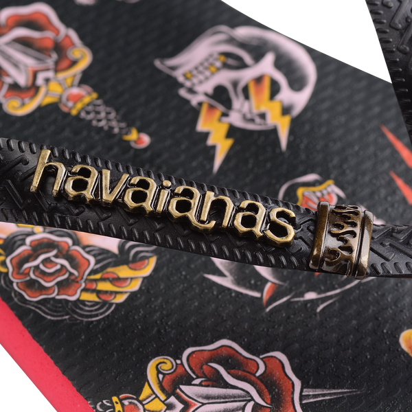 havaianas 哈瓦仕 巴西人字拖 官方唯一授權 男款 骷髏黑 234505-4349-細節圖5