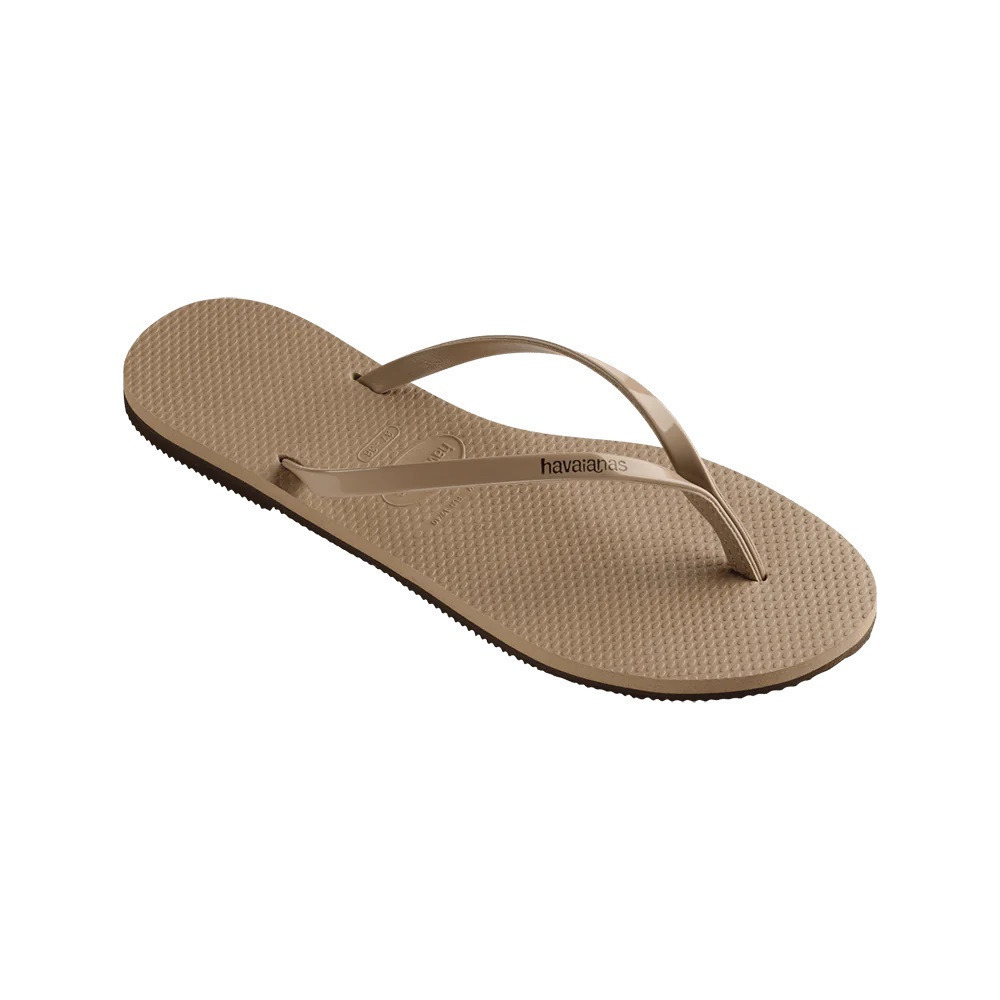 havaianas 哈瓦仕 巴西人字拖 官方唯一授權 女款 皮革膚金 235102-3581-細節圖3