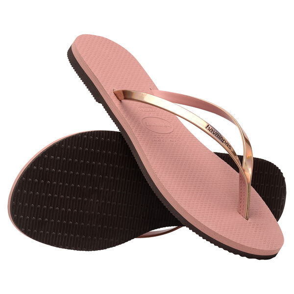 havaianas 哈瓦仕 巴西人字拖 官方唯一授權 女款 皮革粉金-細節圖4