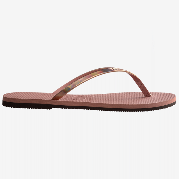 havaianas 哈瓦仕 巴西人字拖 官方唯一授權 女款 皮革粉金-細節圖5