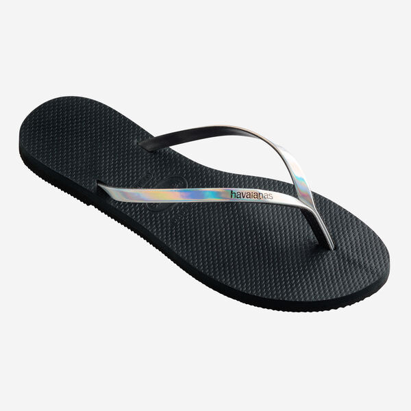 havaianas 哈瓦仕 巴西人字拖 官方唯一授權 女款 皮革艷彩黑0074-細節圖4