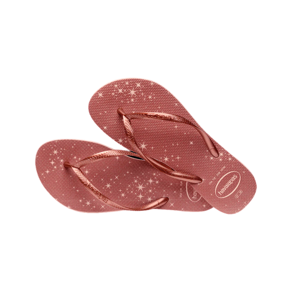 havaianas 哈瓦仕 巴西人字拖 官方唯一授權 女款 星星粉金 235617-3606-細節圖2