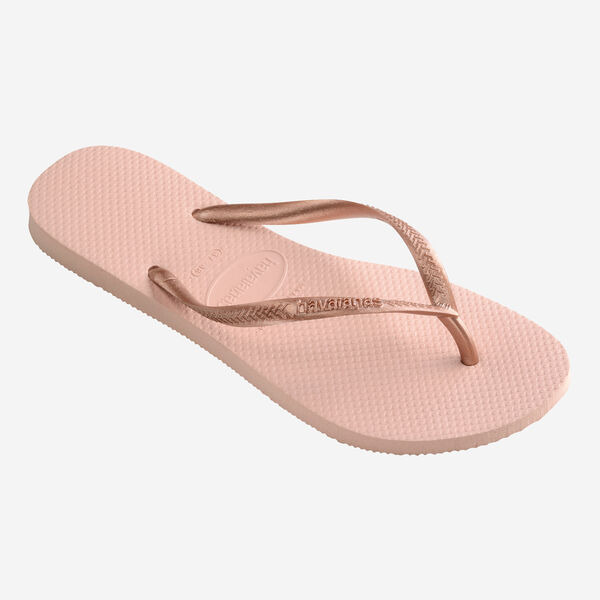 havaianas 哈瓦仕 巴西人字拖 官方唯一授權 女款slim粉金 4000030-0076-細節圖3
