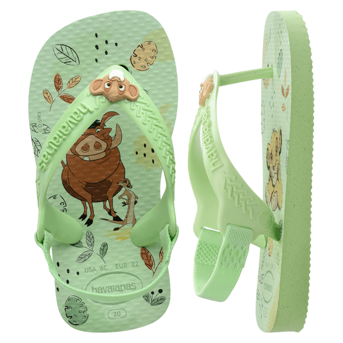 havaianas 哈瓦仕 巴西人字拖 官方唯一授權 童款 BABY獅子王4137007-7452-細節圖2