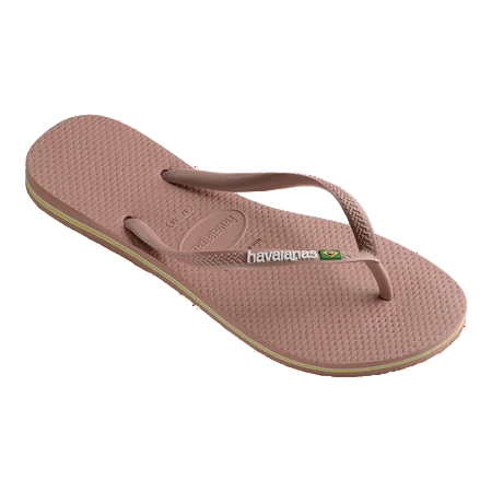 havaianas 哈瓦仕 巴西人字拖 官方唯一授權 女款 BRASIL粉咖 230713-3544-細節圖2