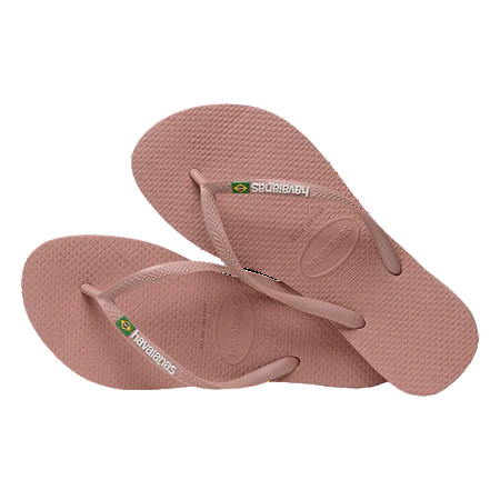 havaianas 哈瓦仕 巴西人字拖 官方唯一授權 女款 BRASIL粉咖 230713-3544-細節圖4