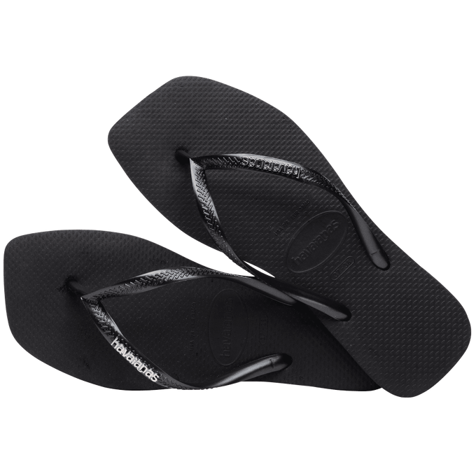 havaianas 哈瓦仕 巴西人字拖 官方唯一授權 女款 方形鐵牌黑 4148257-2976-細節圖2