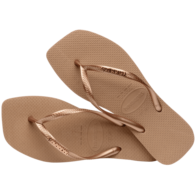 havaianas 哈瓦仕 巴西人字拖 官方唯一授權 女款 方形鐵牌金5282-細節圖2