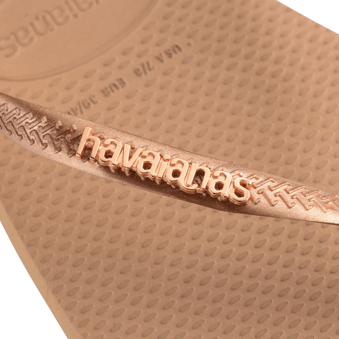 havaianas 哈瓦仕 巴西人字拖 官方唯一授權 女款 方形鐵牌金5282-細節圖6