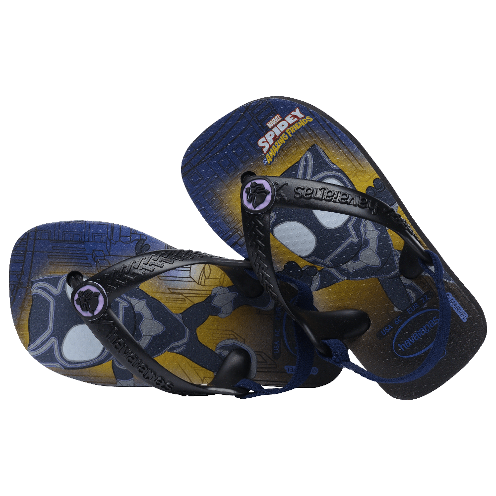 havaianas 哈瓦仕 巴西人字拖 官方唯一授權 童款 baby黑豹4147132-0090-細節圖3