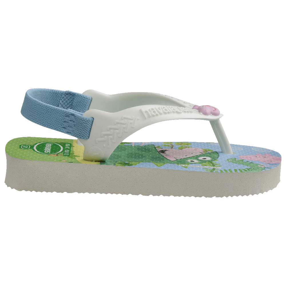 havaianas 哈瓦仕 巴西人字拖 官方唯一授權 童款 佩佩豬白 4145980-0001-細節圖4