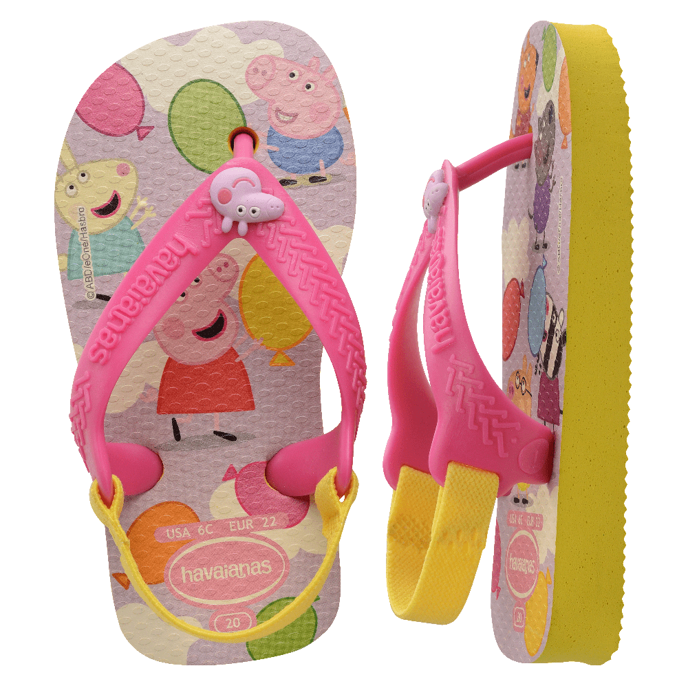 havaianas 哈瓦仕 巴西人字拖 官方唯一授權 童款 佩佩豬粉 4145980-2197-細節圖2
