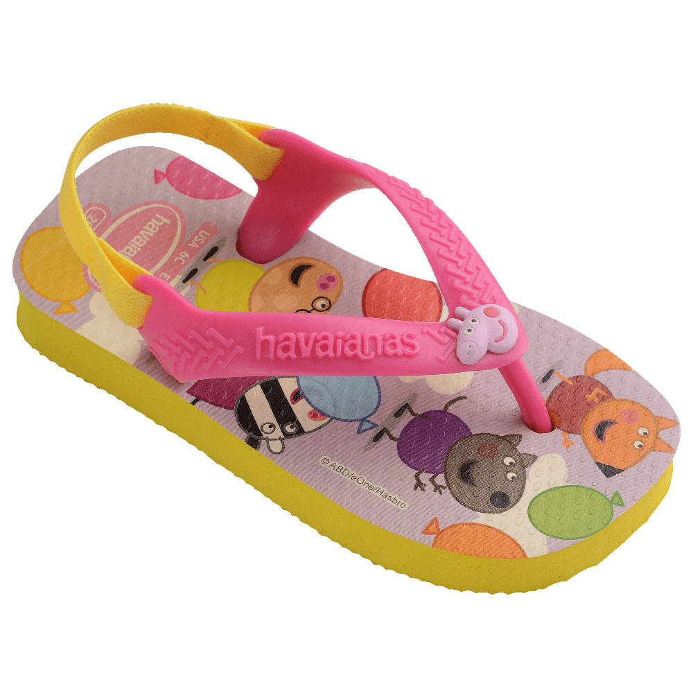 havaianas 哈瓦仕 巴西人字拖 官方唯一授權 童款 佩佩豬粉 4145980-2197-細節圖5