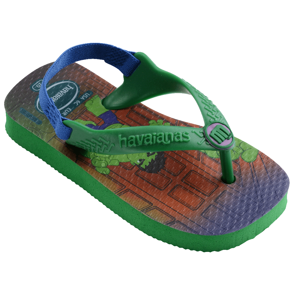 havaianas 哈瓦仕 巴西人字拖 官方唯一授權 童款 baby浩克 4147132-2703-細節圖4