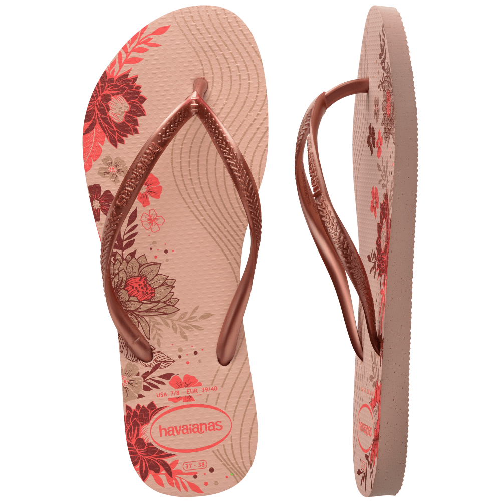 havaianas 哈瓦仕 巴西人字拖 官方唯一授權 女款 花花粉6387-細節圖2