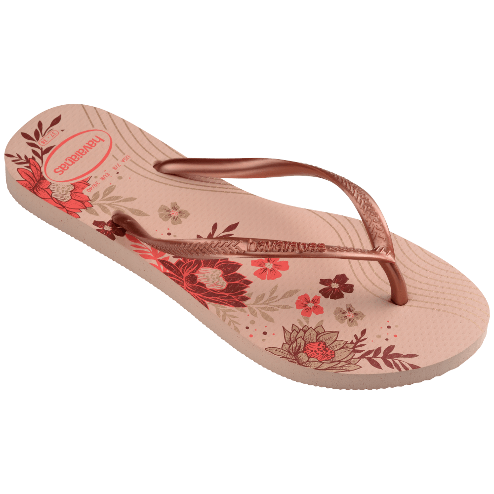 havaianas 哈瓦仕 巴西人字拖 官方唯一授權 女款 花花粉6387-細節圖3