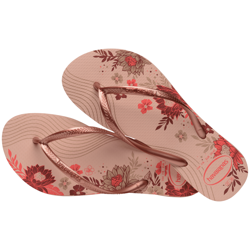 havaianas 哈瓦仕 巴西人字拖 官方唯一授權 女款 花花粉6387-細節圖5