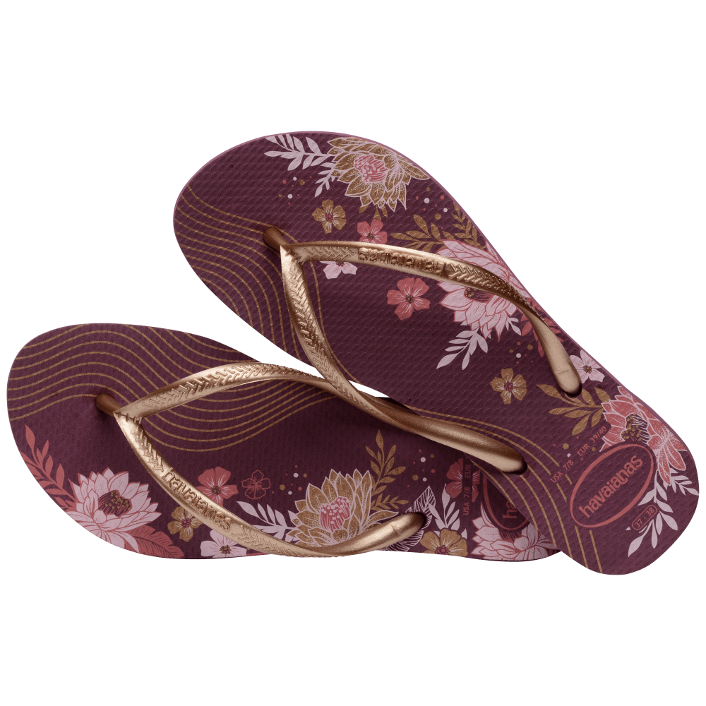 havaianas 哈瓦仕 巴西人字拖 官方唯一授權 女款 花花紫 4132823-5143-細節圖3
