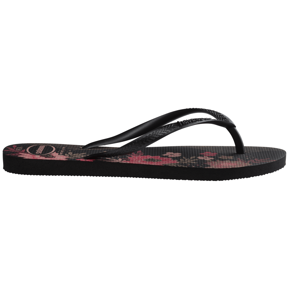 havaianas 哈瓦仕 巴西人字拖 官方唯一授權 女款 花花黑 4132823-7892-細節圖4