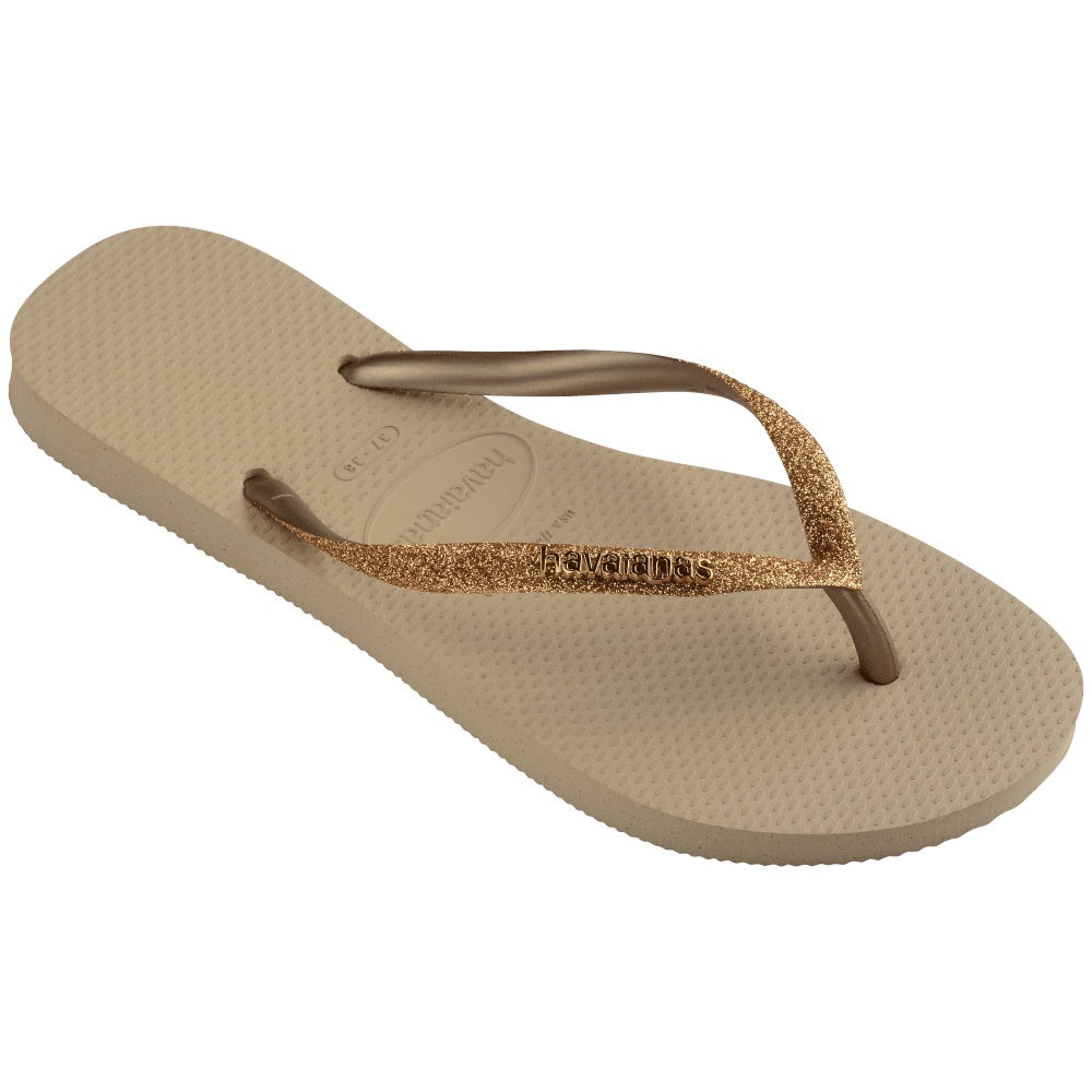 havaianas 哈瓦仕 巴西人字拖 官方唯一授權 女款 亮片金 4146975-9177-細節圖4
