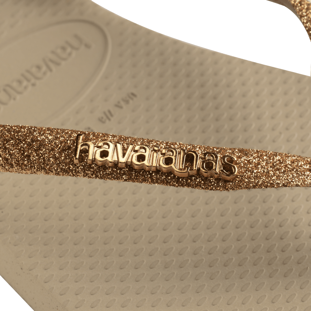 havaianas 哈瓦仕 巴西人字拖 官方唯一授權 女款 亮片金 4146975-9177-細節圖6