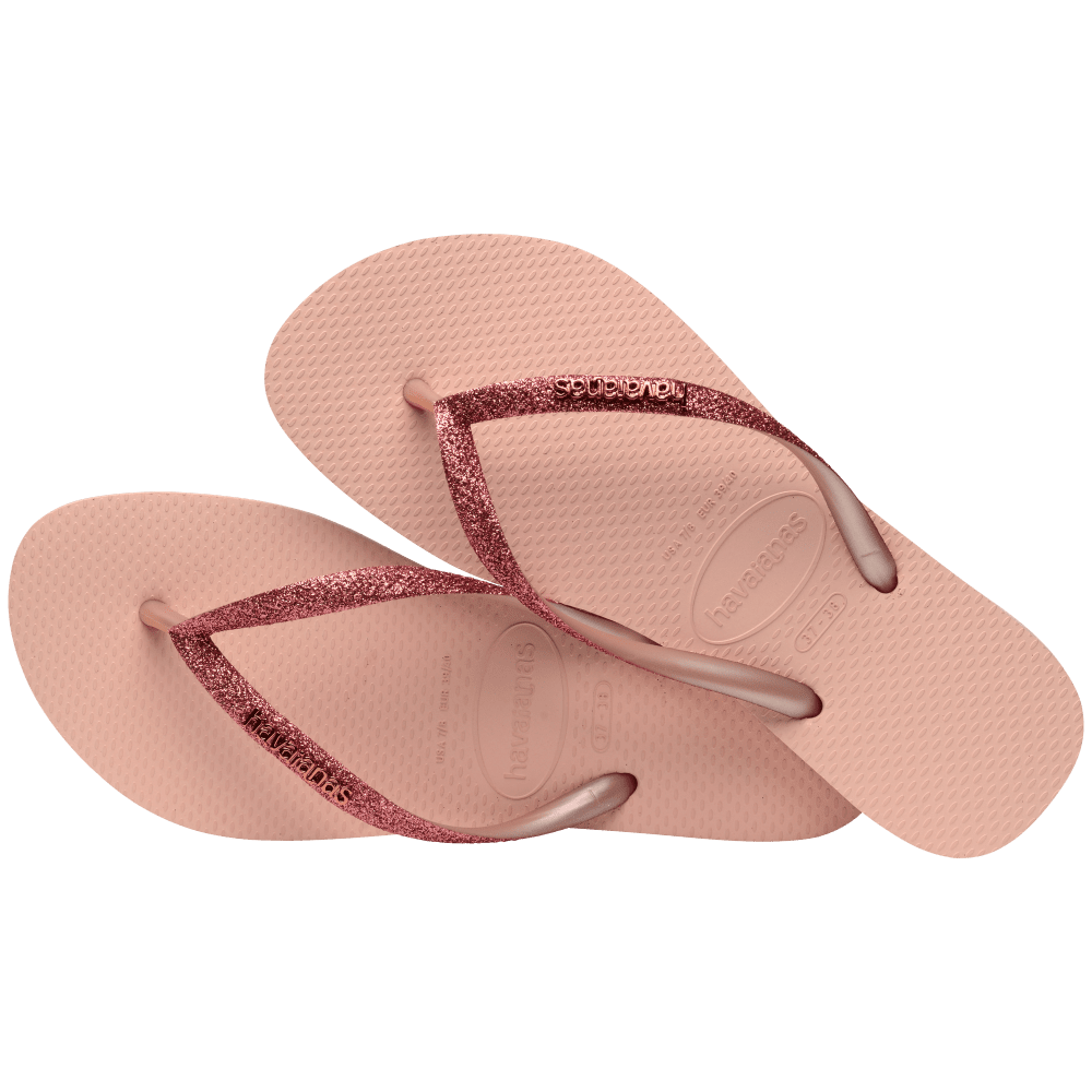 havaianas 哈瓦仕 巴西人字拖 官方唯一授權 女款 亮片粉 4146975-9898-細節圖3