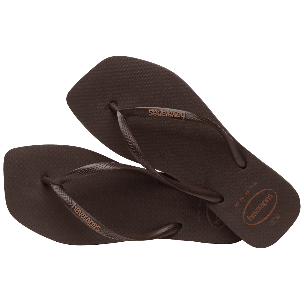 havaianas 哈瓦仕 巴西人字拖 官方唯一授權 女款 方形巧克力 4148959-0727-細節圖3