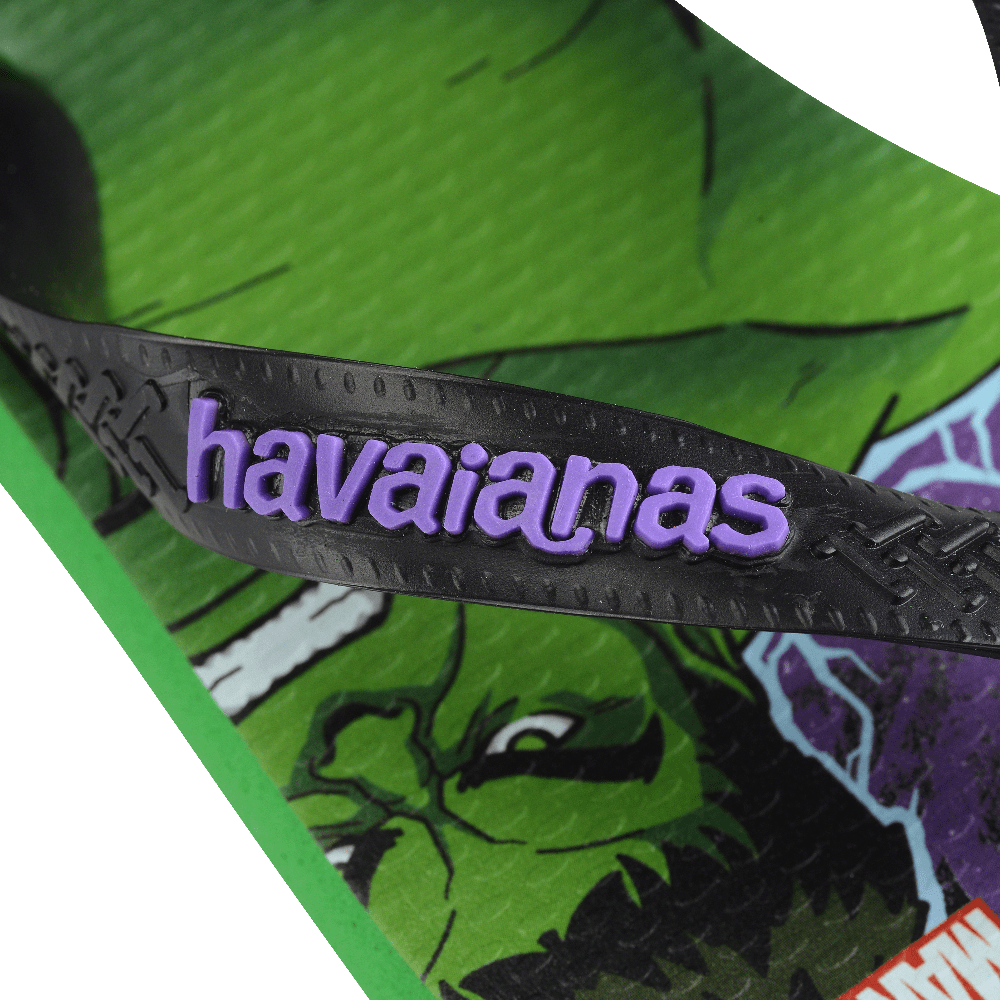 havaianas 哈瓦仕 巴西人字拖 官方唯一授權 童款 綠巨人浩克4148300-2703-細節圖6