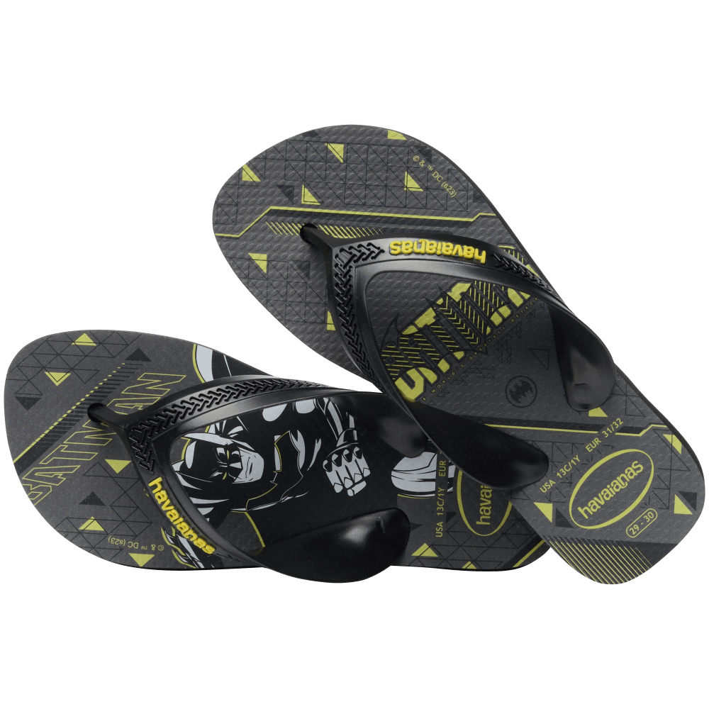 havaianas 哈瓦仕 巴西人字拖 官方唯一授權 童款 蝙蝠俠 4130302-0522-細節圖3