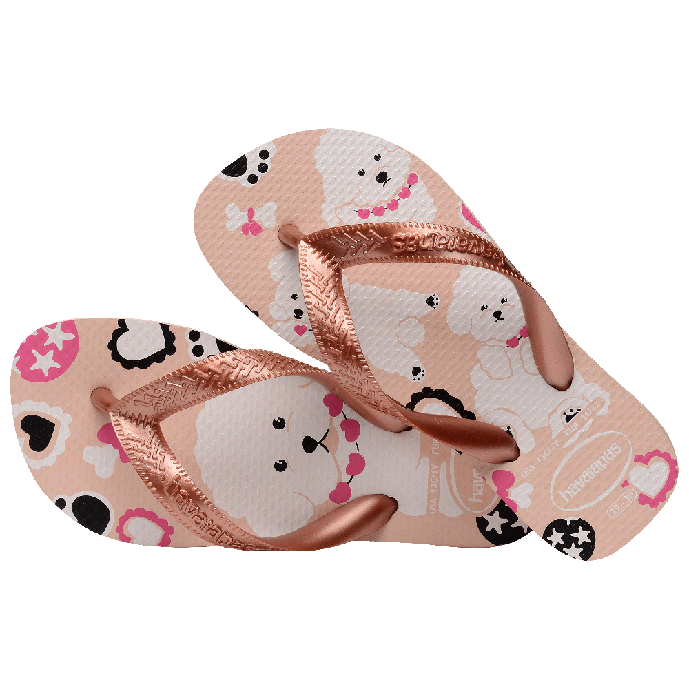 havaianas 哈瓦仕 巴西人字拖 官方唯一授權 童款 狗狗金4146823-3606-細節圖3