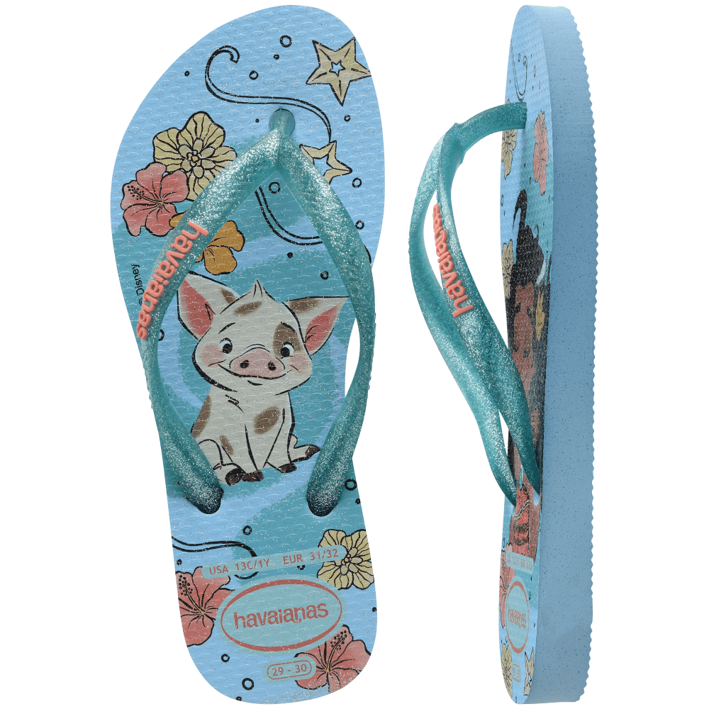 havaianas 哈瓦仕 巴西人字拖 官方唯一授權 童款 海洋奇緣4123328-0546-細節圖2