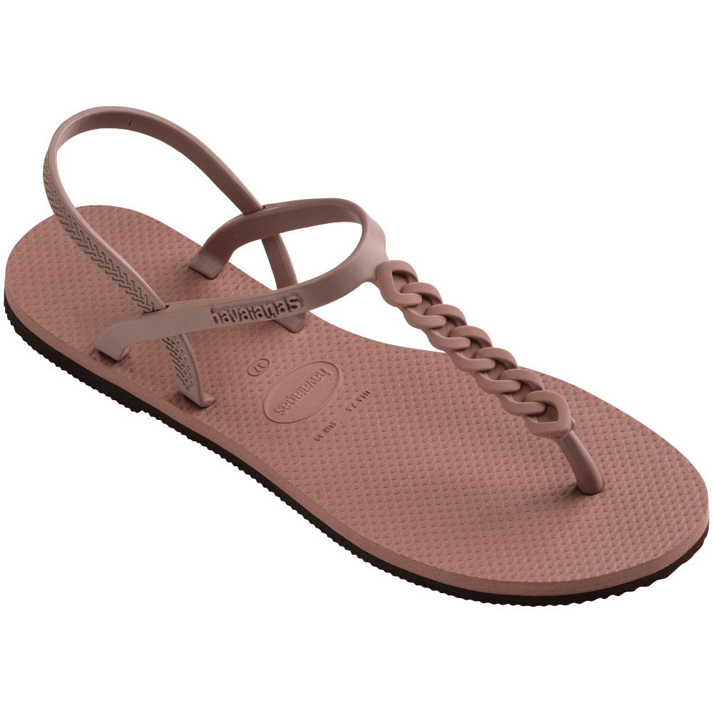 havaianas 哈瓦仕 巴西人字拖 官方唯一授權 女款涼鞋 T帶鍊條粉 4148793-3544-細節圖5