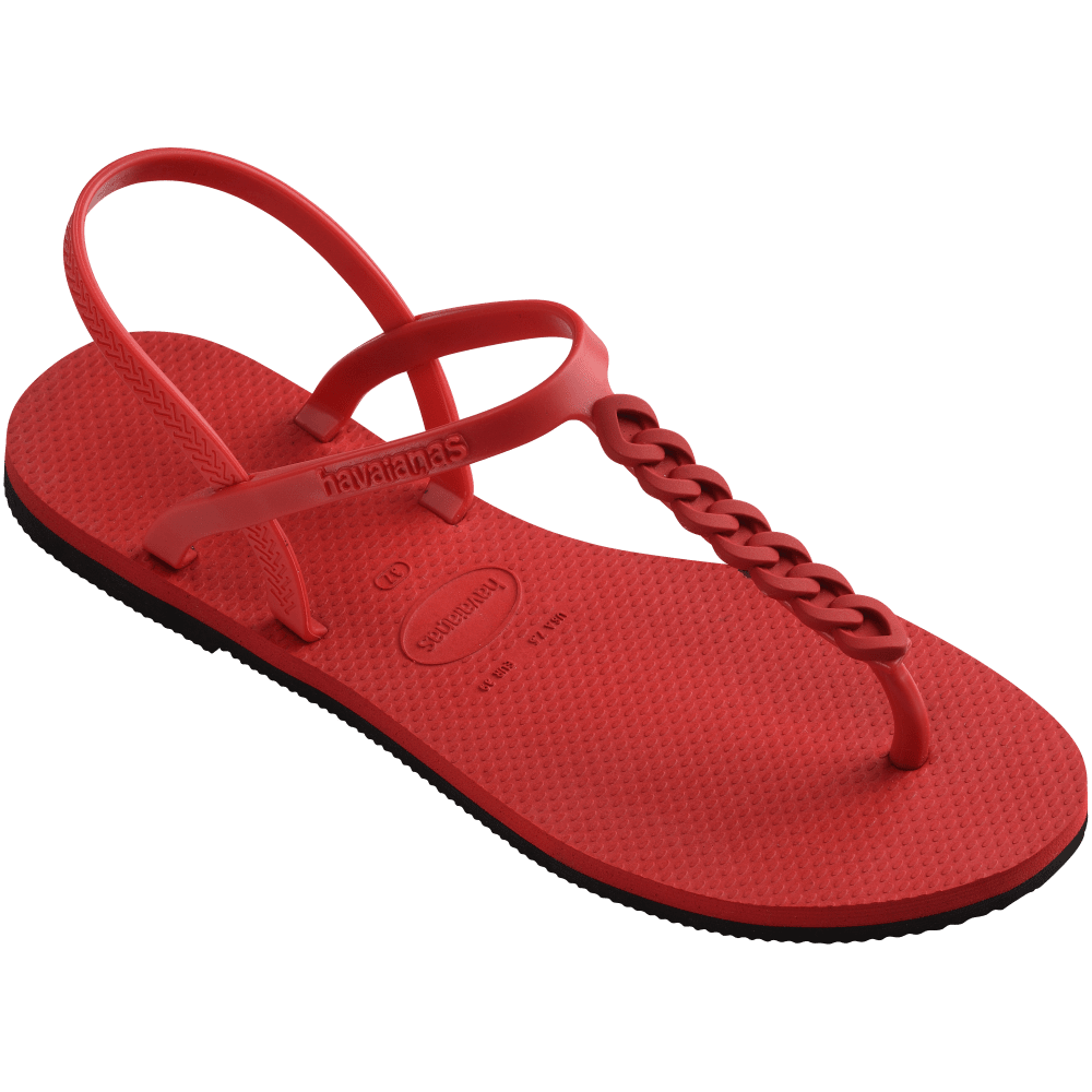 havaianas 哈瓦仕 巴西人字拖 官方唯一授權 女款涼鞋 T帶鍊條紅2090-細節圖5