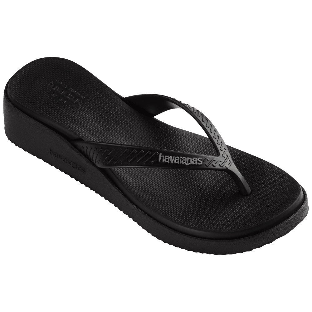 havaianas 哈瓦仕 巴西人字拖 官方唯一授權 女款 4.5CM寬帶黑 4149329-0090-細節圖6