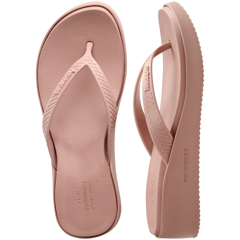 havaianas 哈瓦仕 巴西人字拖 官方唯一授權 女款 4.5CM寬帶藕粉 4149329-3544-細節圖2