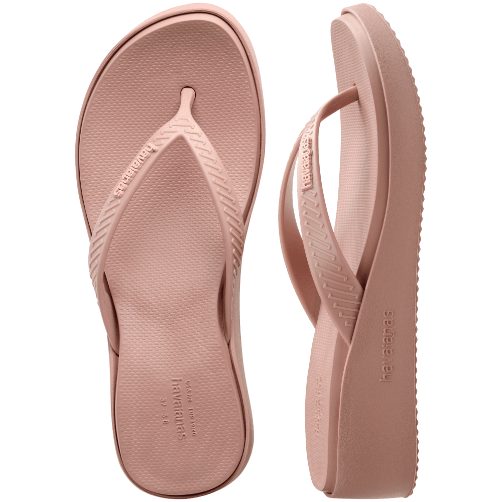 havaianas 哈瓦仕 巴西人字拖 官方唯一授權 女款 4.5CM寬帶藕粉3544-細節圖2