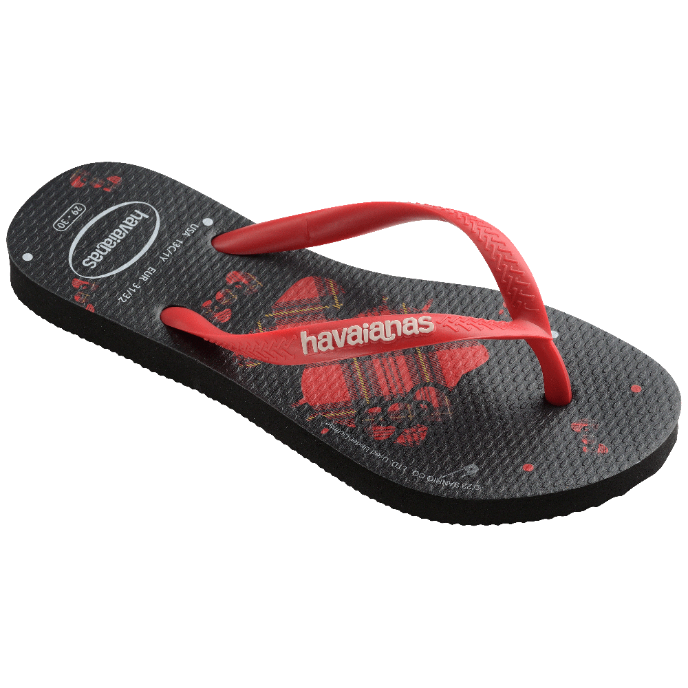 havaianas 哈瓦仕 巴西人字拖 官方唯一授權 童款 kitty黑紅0090-細節圖4