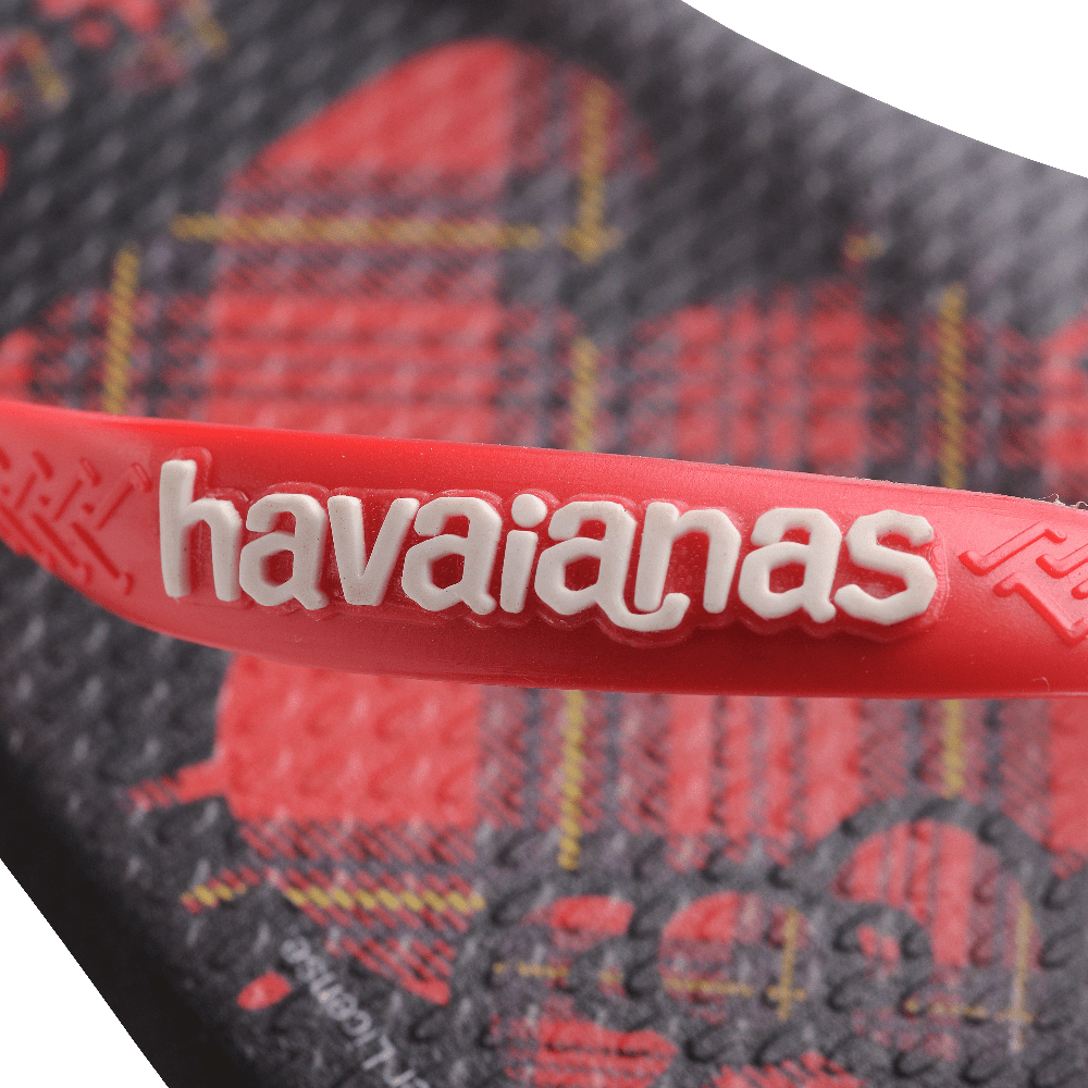 havaianas 哈瓦仕 巴西人字拖 官方唯一授權 童款 kitty黑紅 4145748-0090-細節圖6