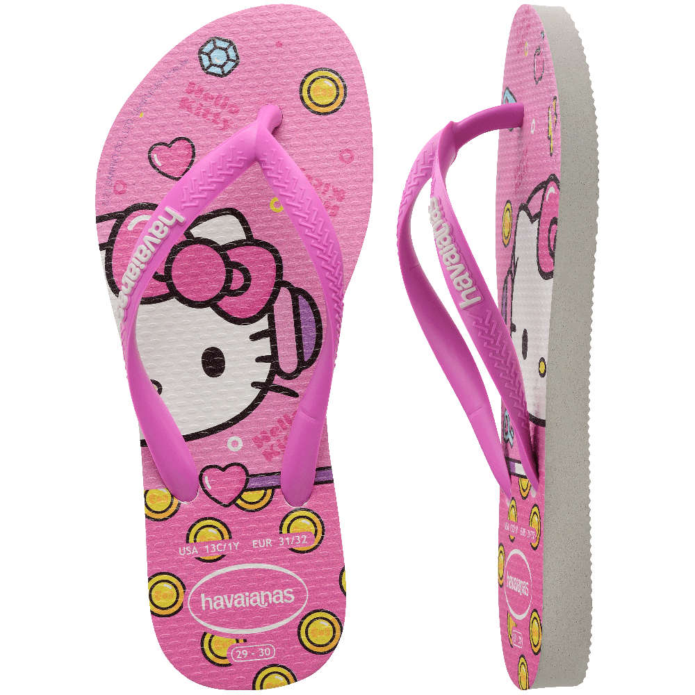 havaianas 哈瓦仕 巴西人字拖 官方唯一授權 童款 kitty粉4145748-3991-細節圖2